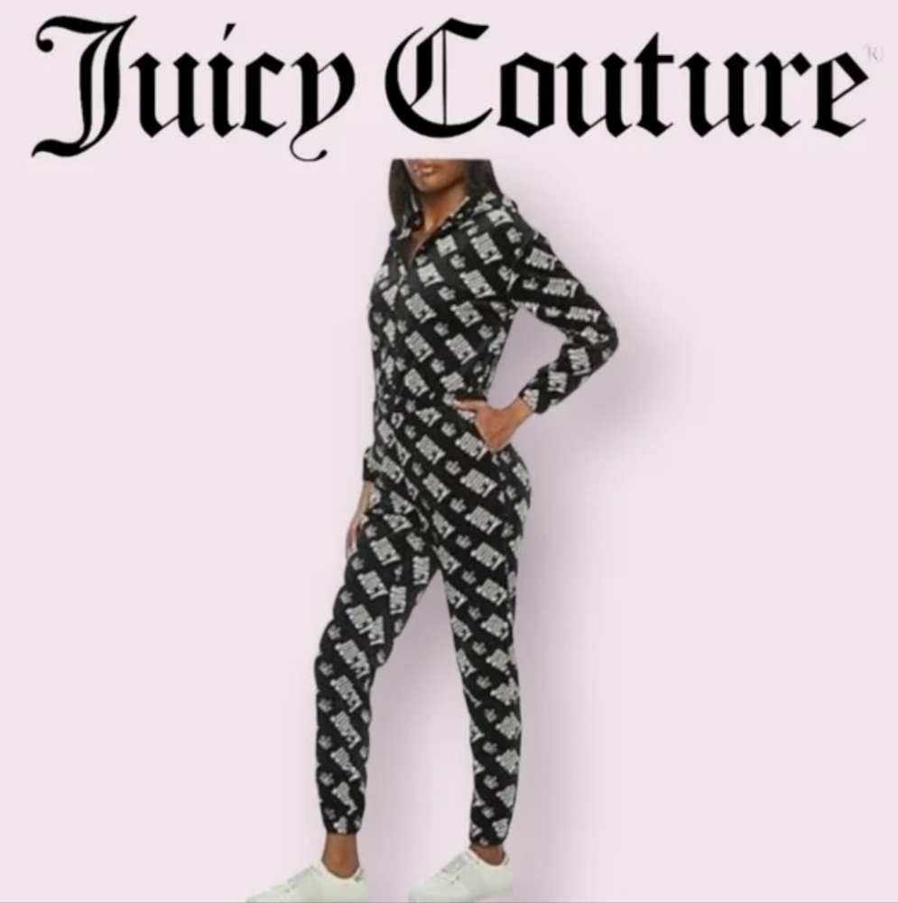 NWOT Juicy Couture velour velvet logo jumpsuit XS